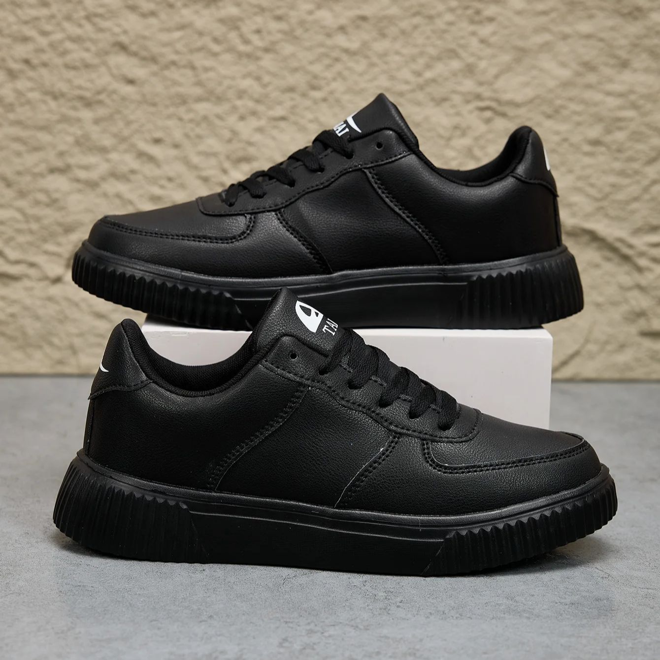 Men'S Shoes Black And White - Scarpe da uomo in pelle da