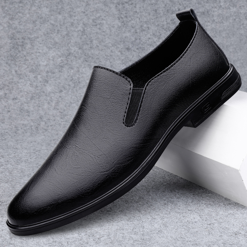 Men'S Shoes Black And White - Mocassini comodi con suola morbida bianca