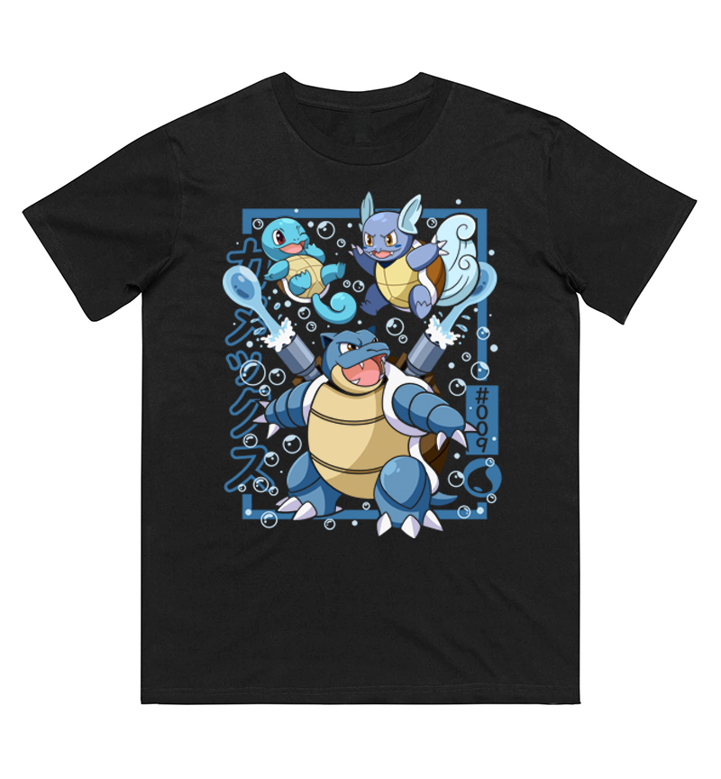 Men Shoes Japan - Pokémon Squirtle Evolution T-shirt in puro