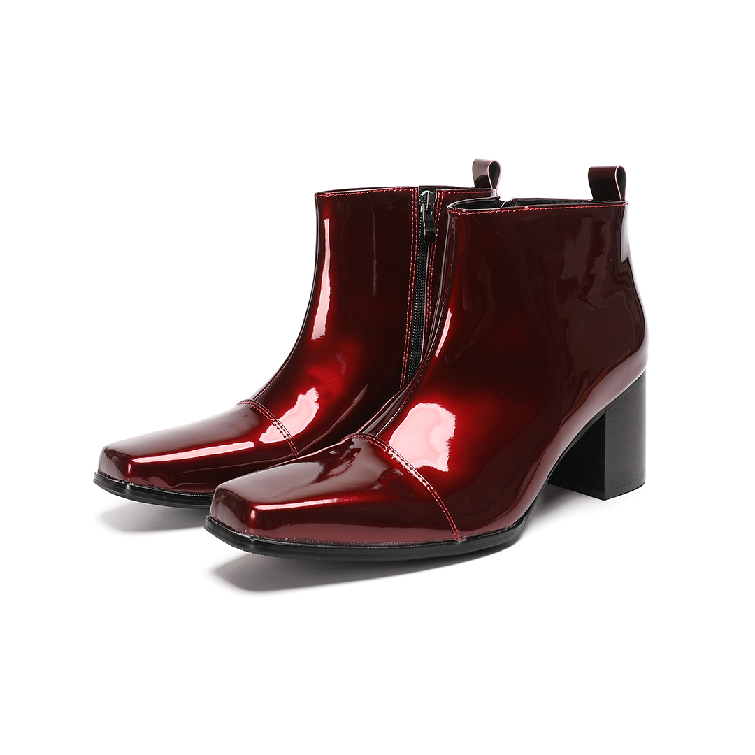 Men Shoes Red - Stivaletti da uomo in vera pelle