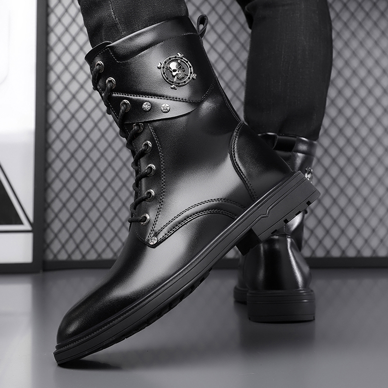 Stivali Unisex con Suola Chunk - Men'S Shoes Black And White recensione e prezzo