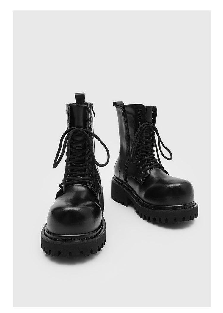NUOVA Moto Stivali con fibbia  - Men'S Shoes Black And White recensione e prezzo