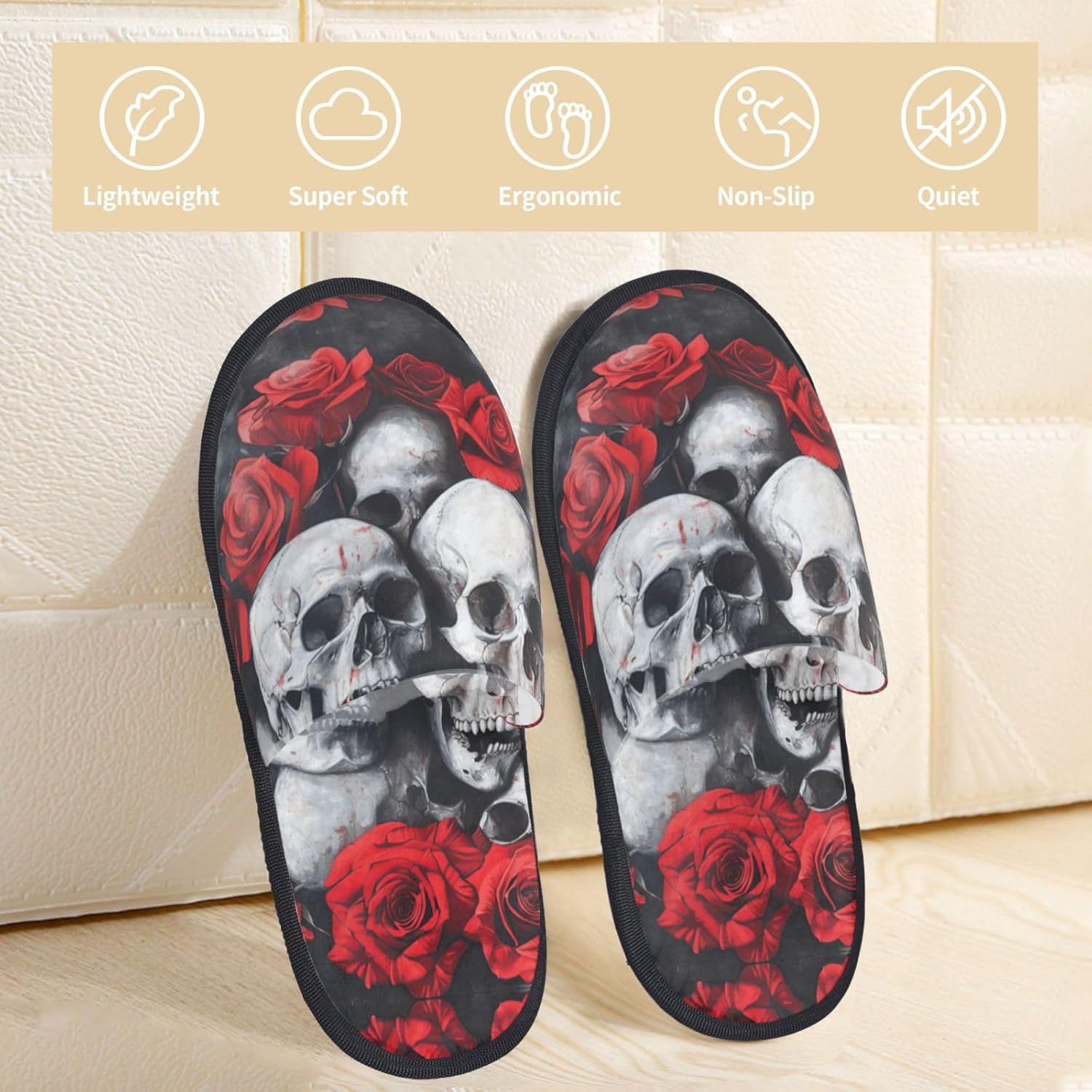 Stampa teschio e rosa rossa Pa - Men Shoes Red recensione e prezzo