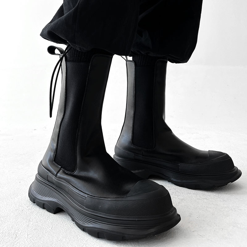Stivali Chelsea alti da uomo,  - Men'S Shoes Black And White recensione e prezzo