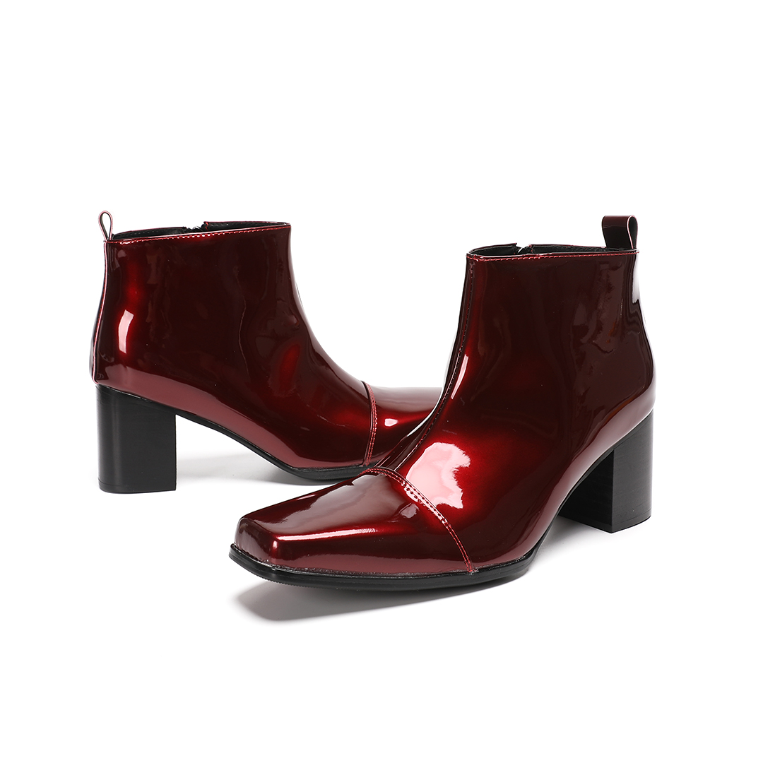 Stivaletti da uomo in vera pel - Men Shoes Red recensione e prezzo