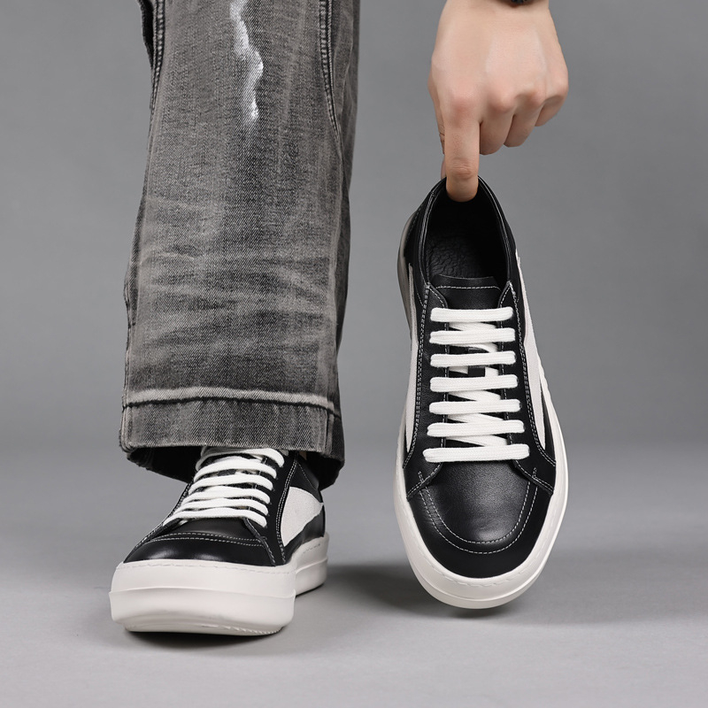 Sneakers da uomo nere in vera  - Men'S Shoes Black And White recensione e prezzo