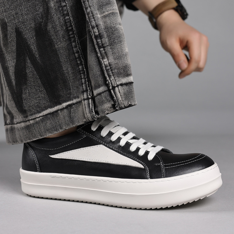 Sneakers da uomo nere in vera  - Men'S Shoes Black And White recensione e prezzo